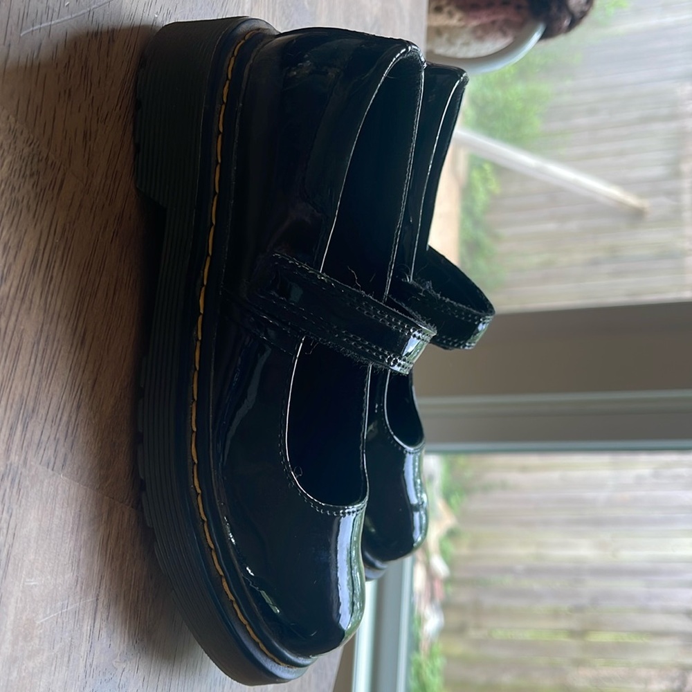 Girls Black patent Dr. Marten MaryJane’s US Size 13